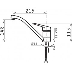 Pyramis Μπαταρία Κουζίνας Maidtec Credo Χρωμέ 090914701